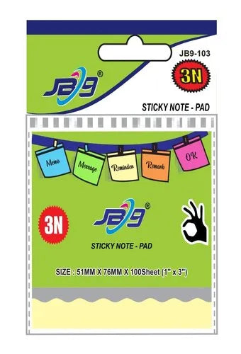 Yellow Sticky Note Pad 1x3 AKPune